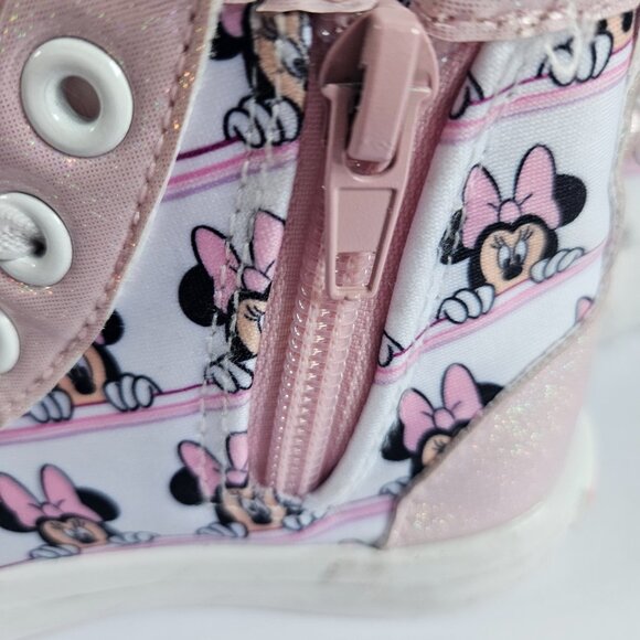 GroundUp Disney  Minnie Mouse Hi-Top Girls' Casual Sneaker Size 7 - Picture 3 of 9